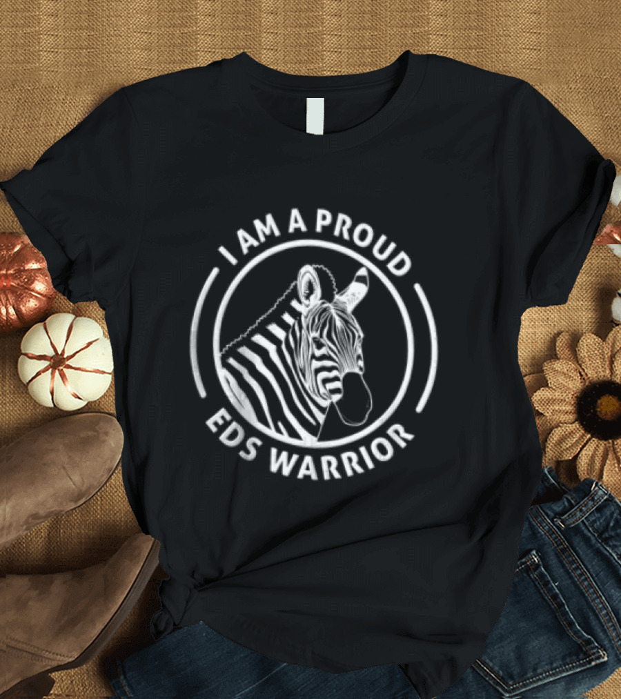 Proud EDS Warrior Zebra Head Inside Circle T-Shirt