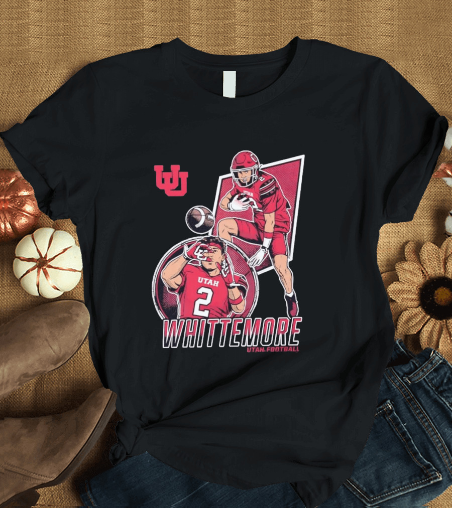 Utah Utes Football Whittemore No 2 Player Collage T-Shirt