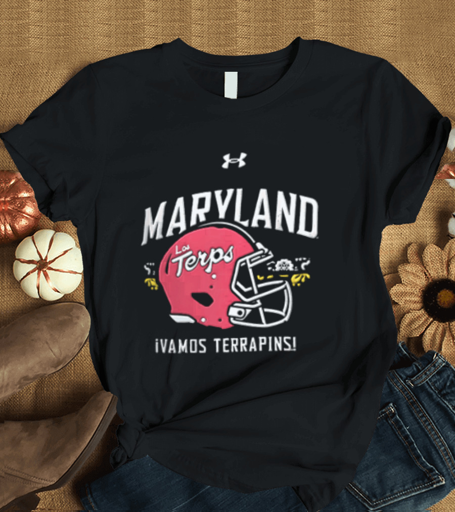 Maryland La Terps ¡Vamos Terrapins! Helmet T-Shirt