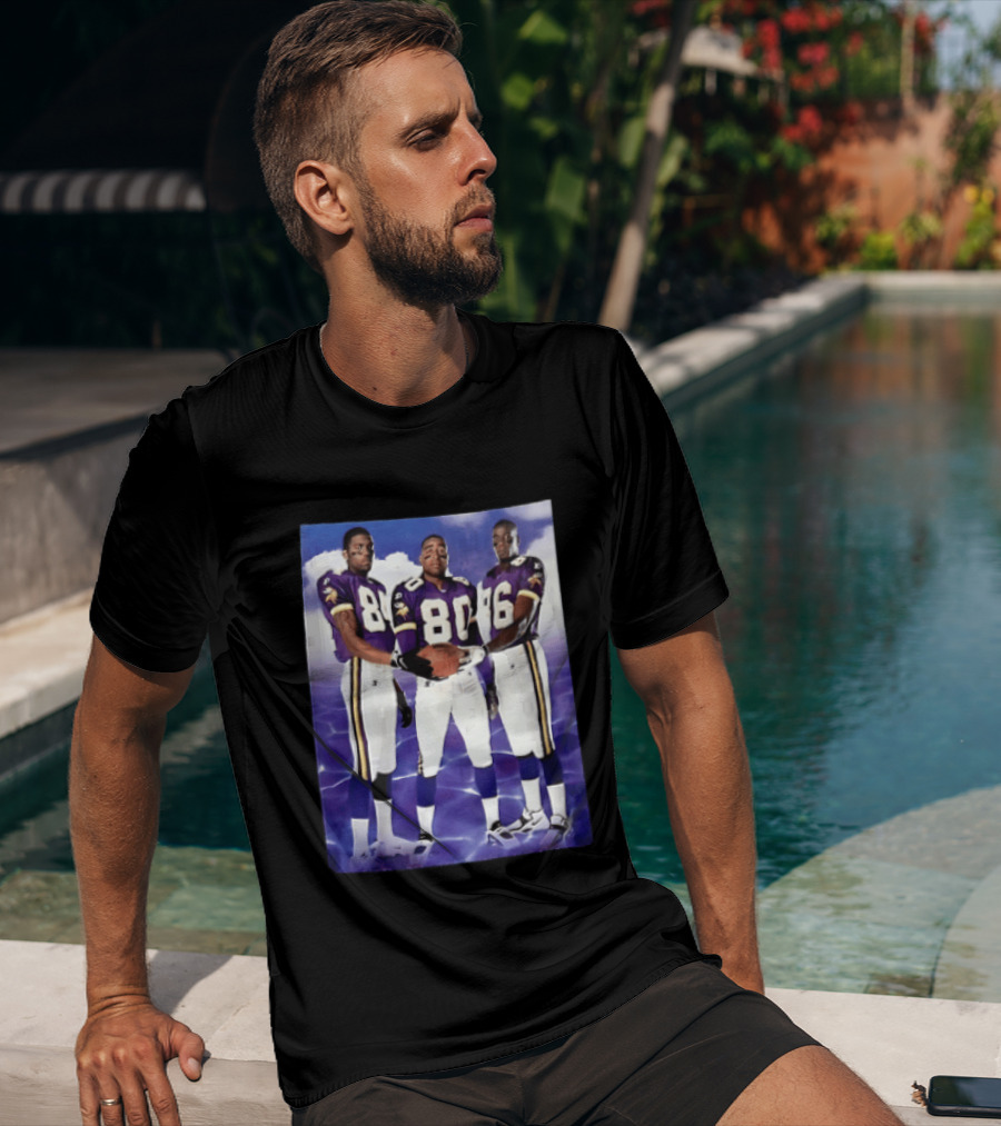 Randy Moss Cris Carter Jake Reed Minnesota Vikings Legendary Trio Football Players T-Shirt