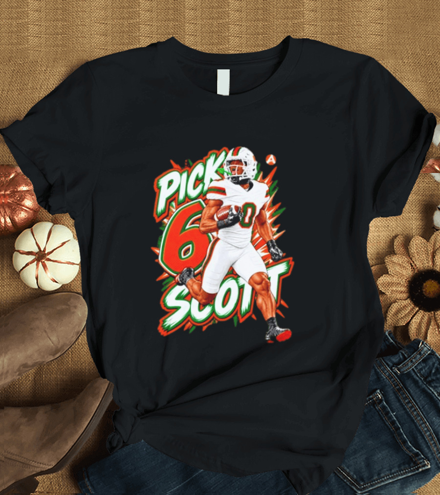Keionte Scott Pick 6 Scott Miami Hurricanes Football Player T-Shirt