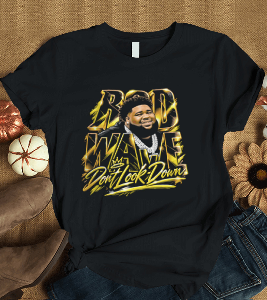 Rod Wave Don't Look Down Bold Gold T-Shirt