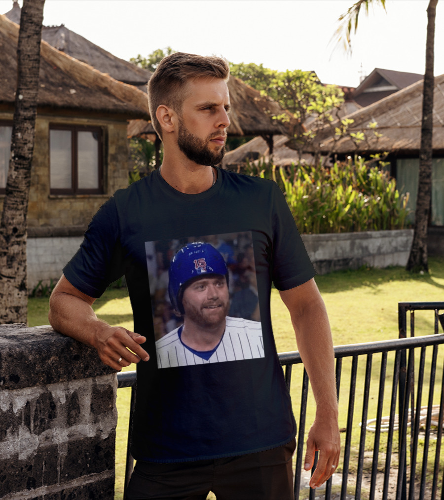 Taylor Davis Cubs Number 15 Helmet Stare T-Shirt