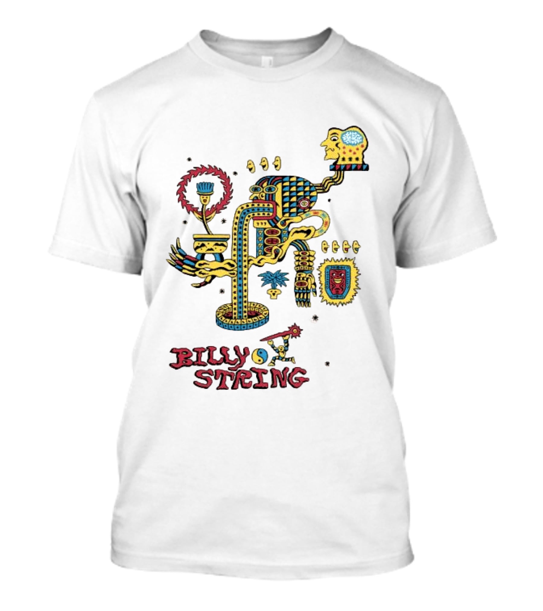 Billy Strings Store Surreal Psychedelic Art With Abstract Face And Colorful T-Shirt