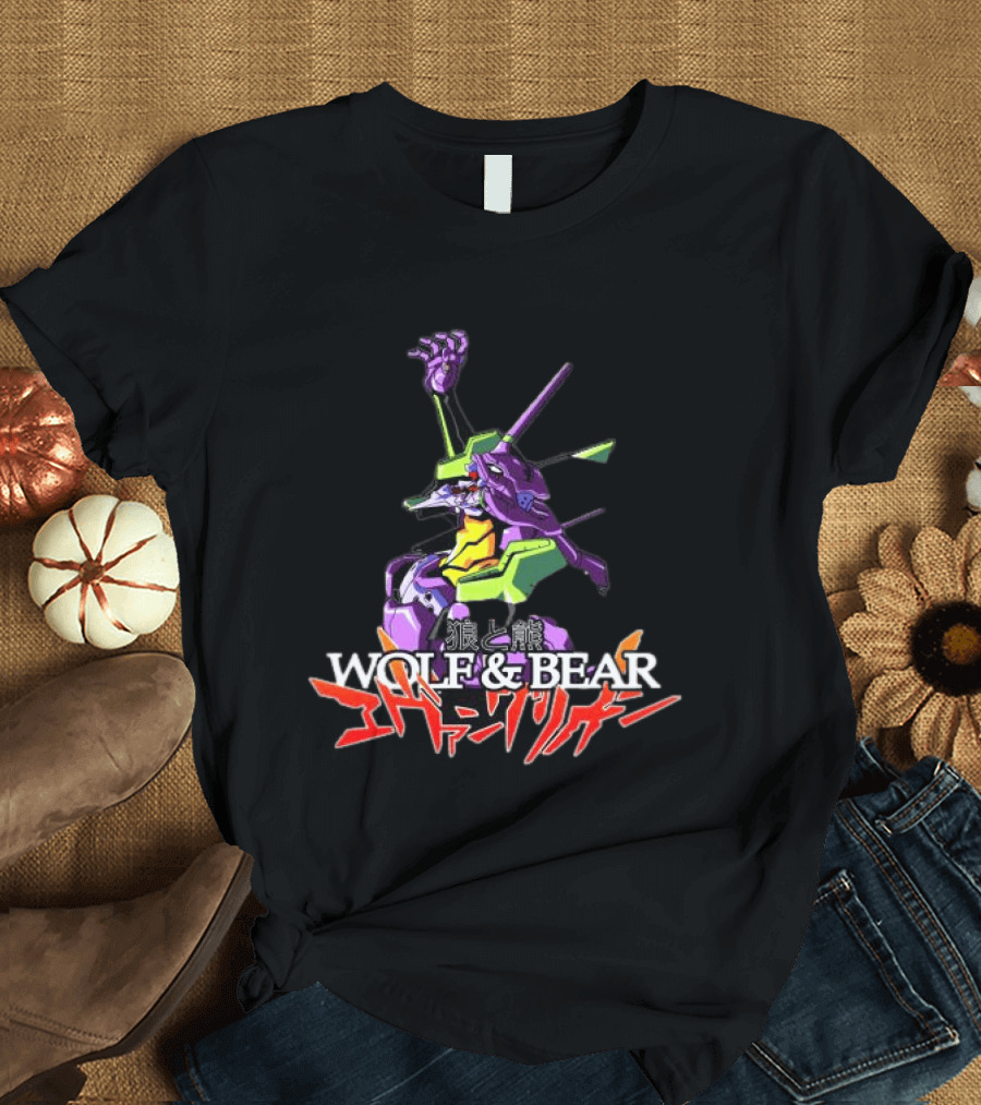 Wolf & Bear Store Shop Nge Tour Evangelion Mecha Anime T-Shirt