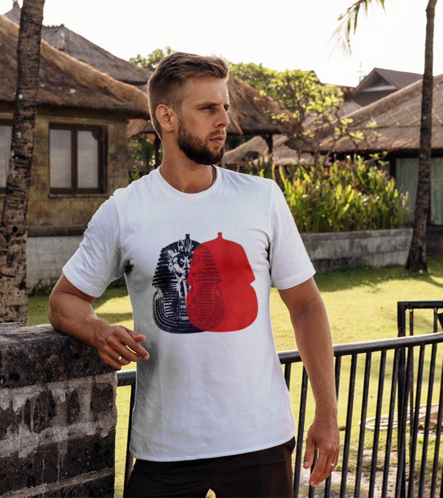 Pyramids Half Marathon Store The Tut Edit Egyptian Pharaoh Mask T-Shirt