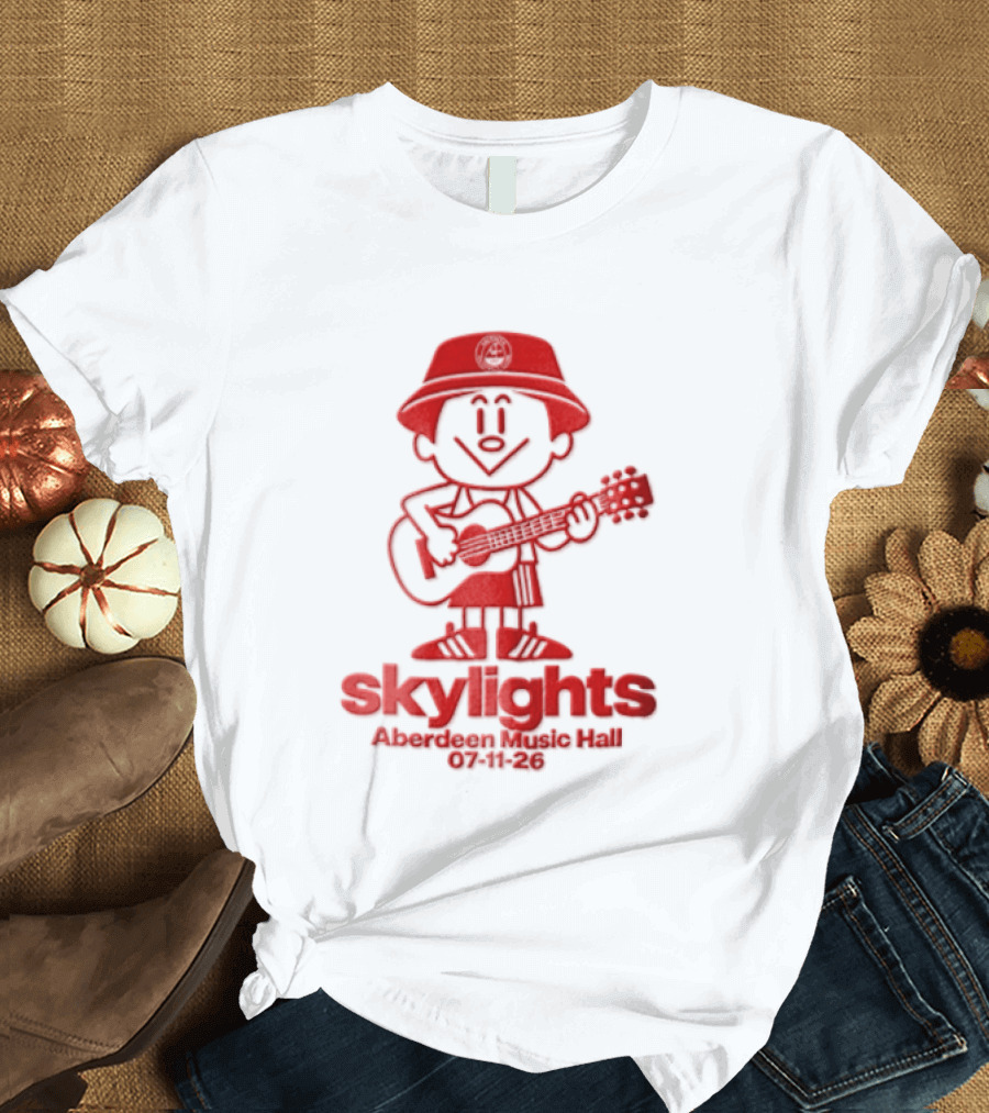 Skylights Aberdeen Music Hall 07/11/23 Boy Playing Guitar T-Shirt