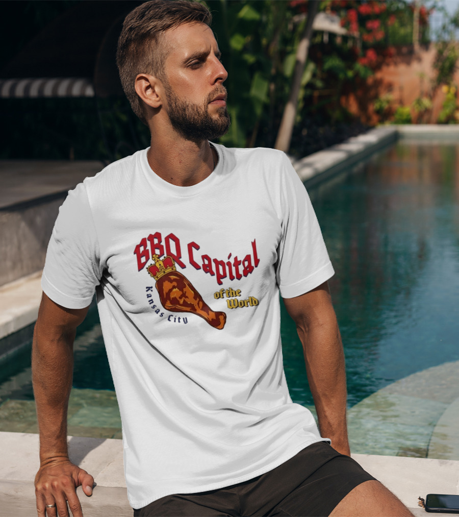 Kansas City BBQ Capital Of The World Crowned Barbecue Leg T-Shirt