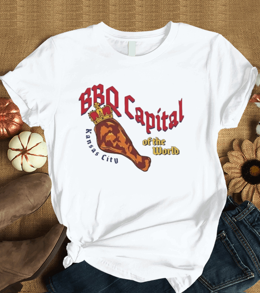 Kansas City BBQ Capital Of The World Crowned Barbecue Leg T-Shirt