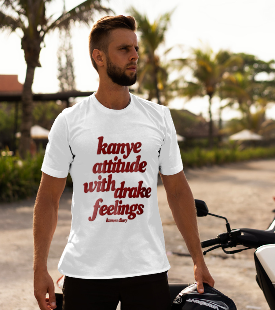 Kanye Attitude With Drake Feelings Kanyes Diary Red T-Shirt