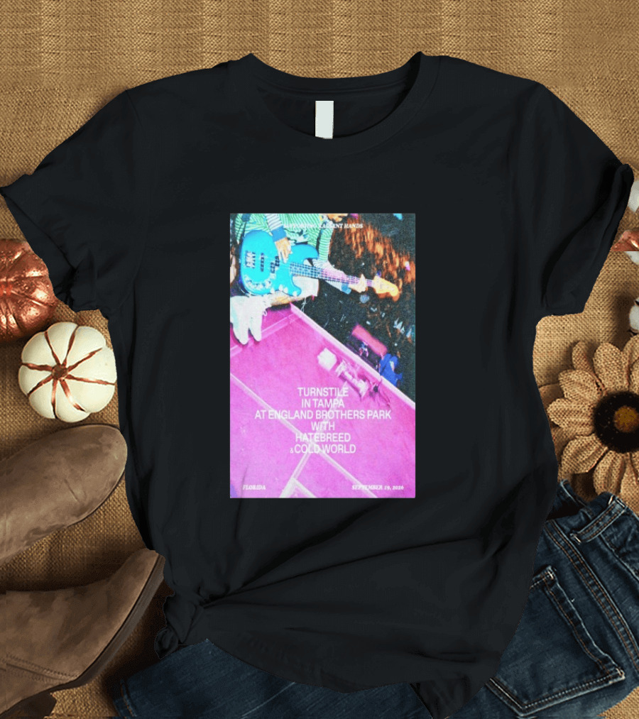 Turnstile Tampa England Brothers Park September 19 2026 Hatebreed Cold World Florida T-Shirt