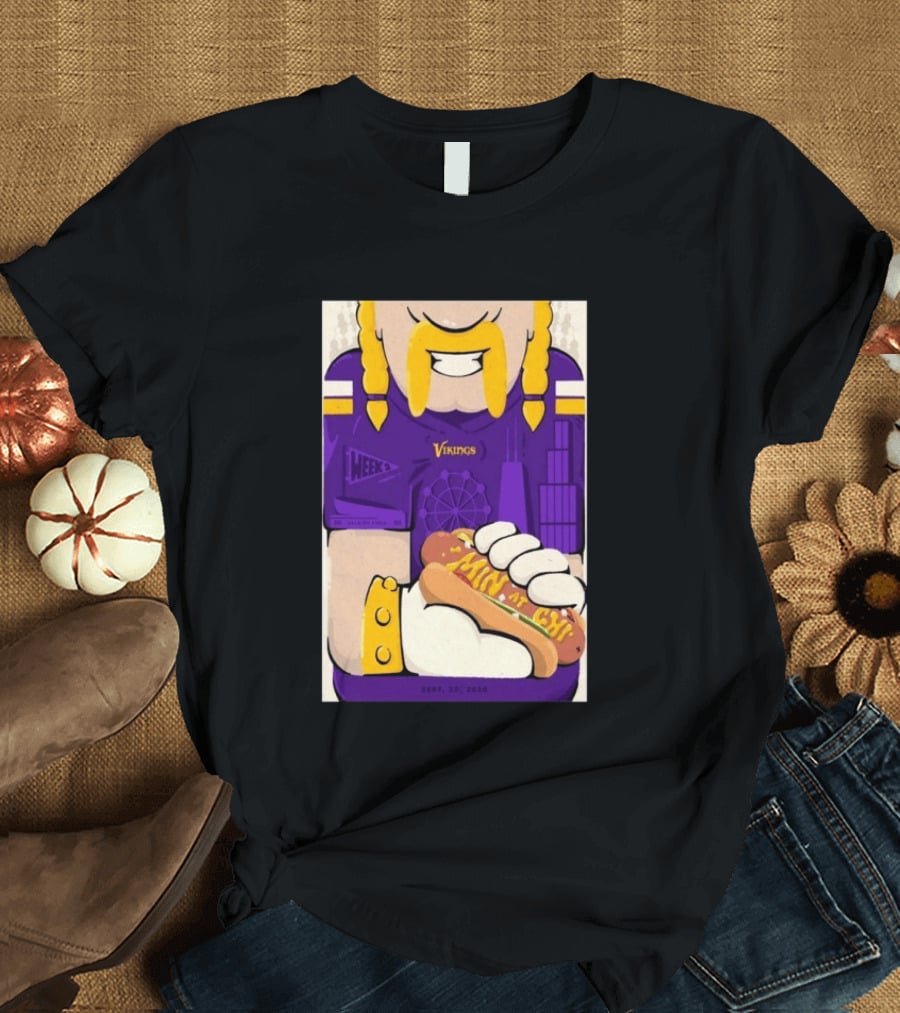 Minnesota Vikings Vs Chicago Bears September 20 2026 Soldier Field Chicago Illinois NFL Week 3 Event T-Shirt