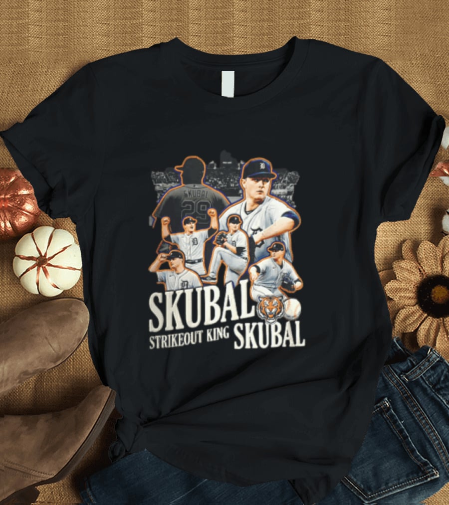 Detroit Tigers Skubal Strikeout King Baseball Pitcher Tiger T-Shirt