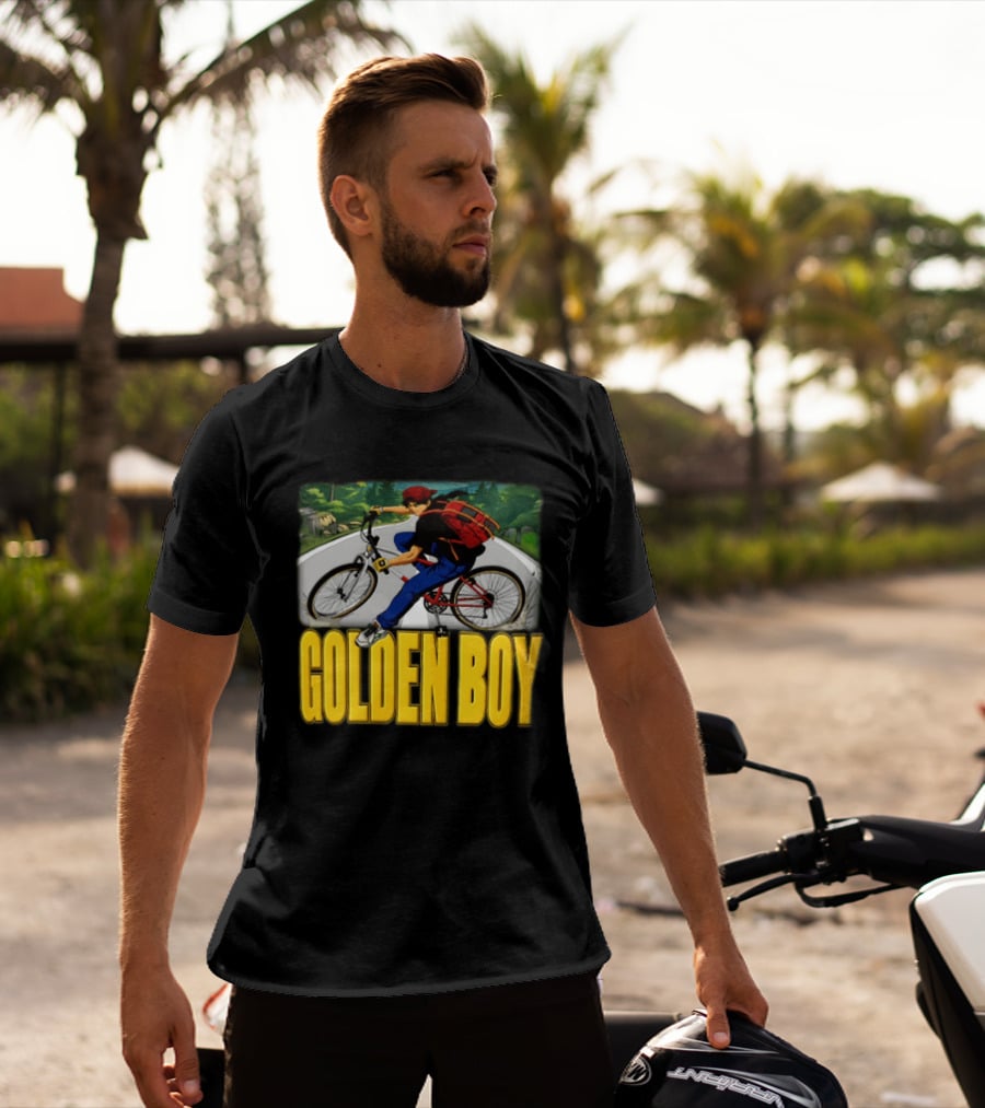 Golden Boy Kintaro Oe 1995 2025 Anime Boy Riding Bicycle Backpack T-Shirt