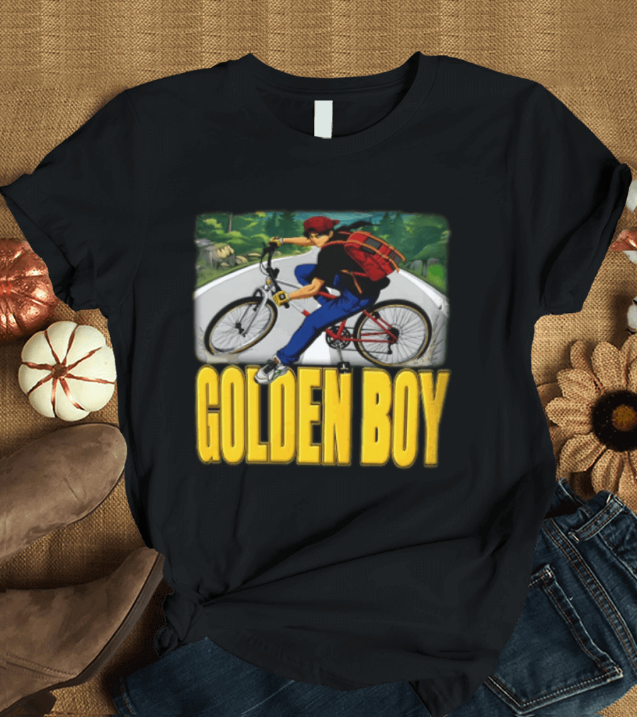 Golden Boy Kintaro Oe 1995 2025 Anime Boy Riding Bicycle Backpack T-Shirt