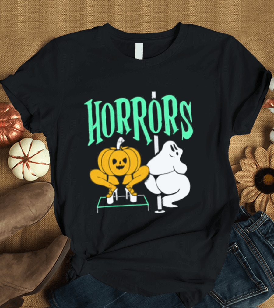 Horrors Halloween Meme Creepy Pumpkin Toilet Humor T-Shirt