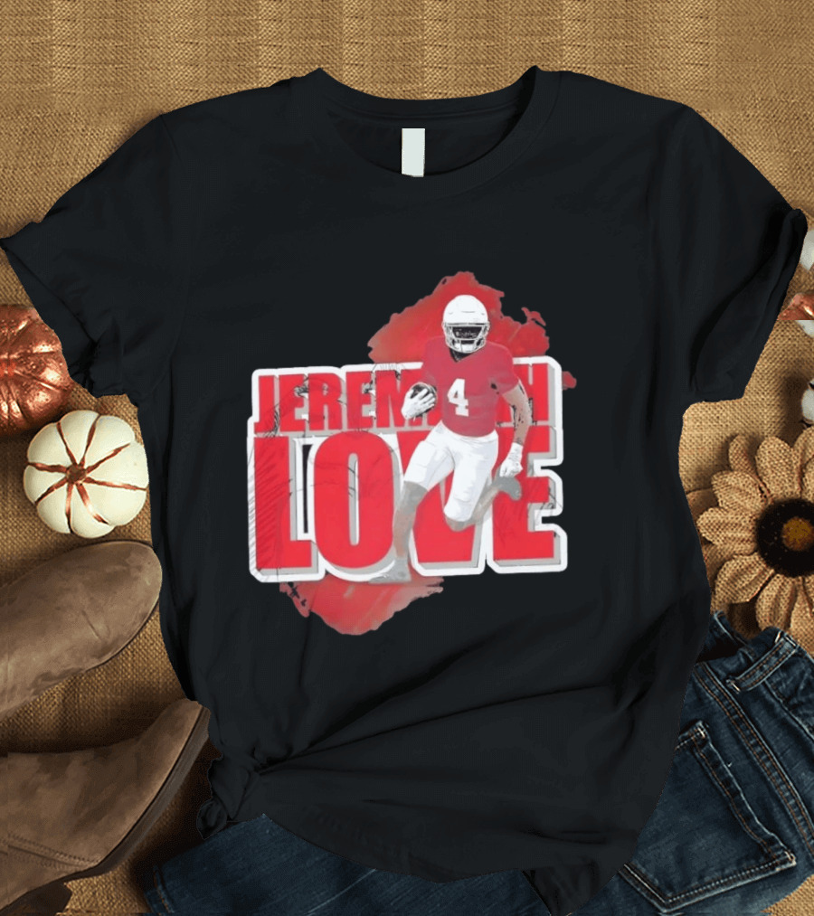 Jeremiyah Love Arizona Cardinals Football Number 4 Player T-Shirt