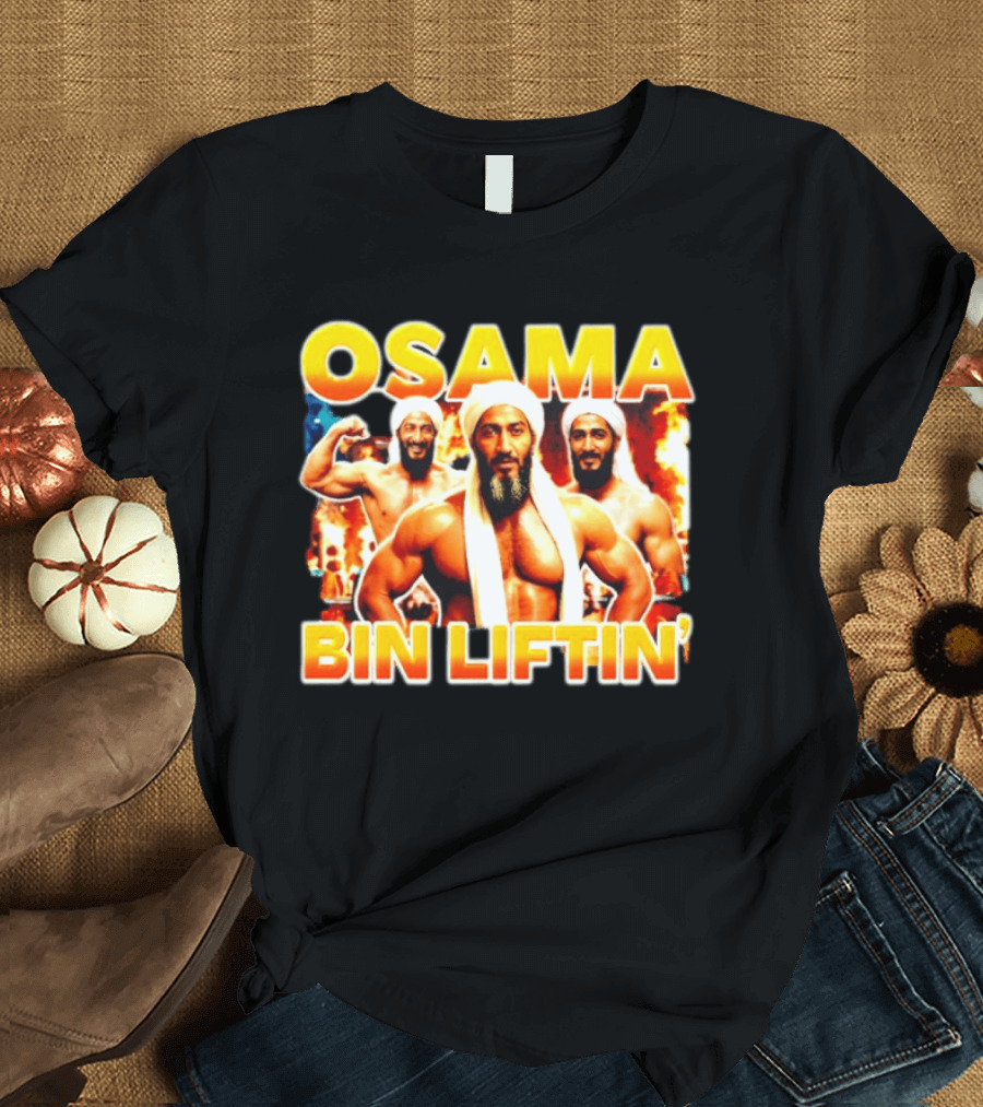 Osama Bin Liftin' Muscular Trio With Turbans And Explosive T-Shirt