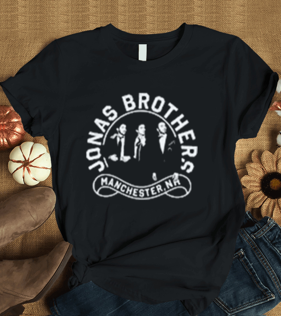 Jonas Brothers Manchester New Hampshire Sep 26 2026 SNHU Arena Burning Up Tour All Over Again T-Shirt