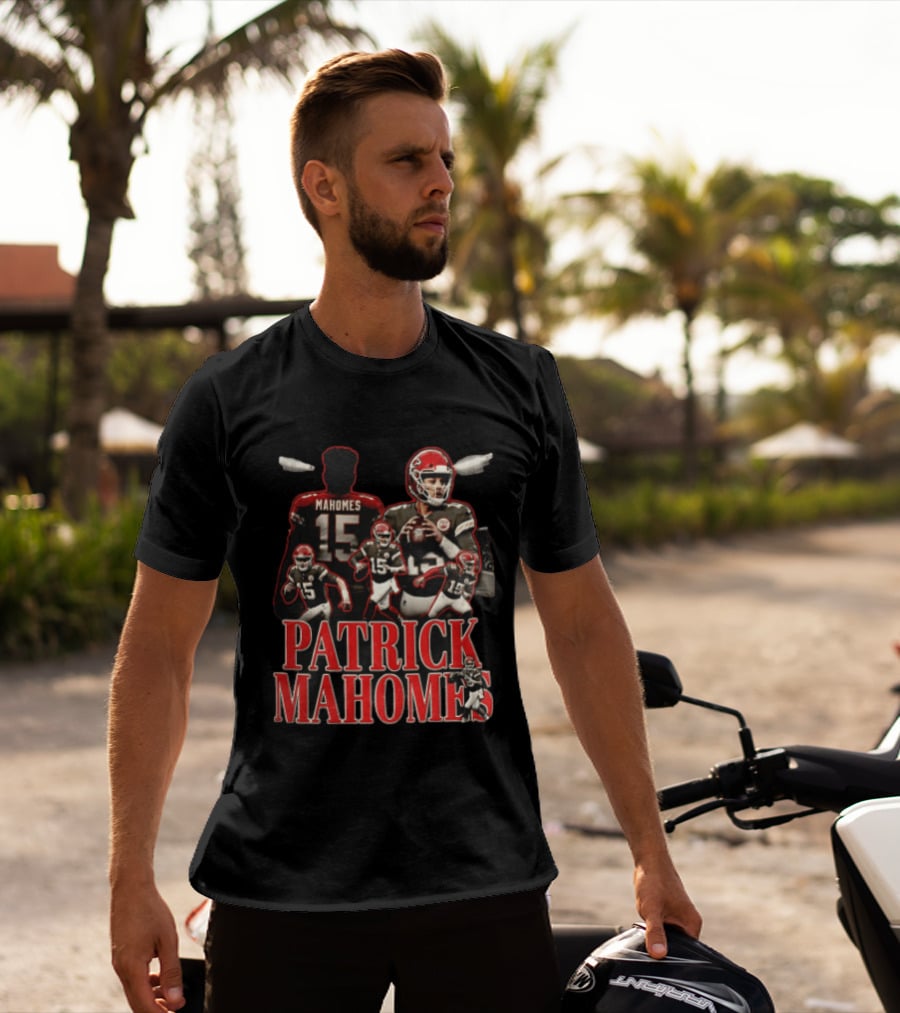 Kansas City Chiefs Patrick Mahomes Vintage Football Player Collage T-Shirt