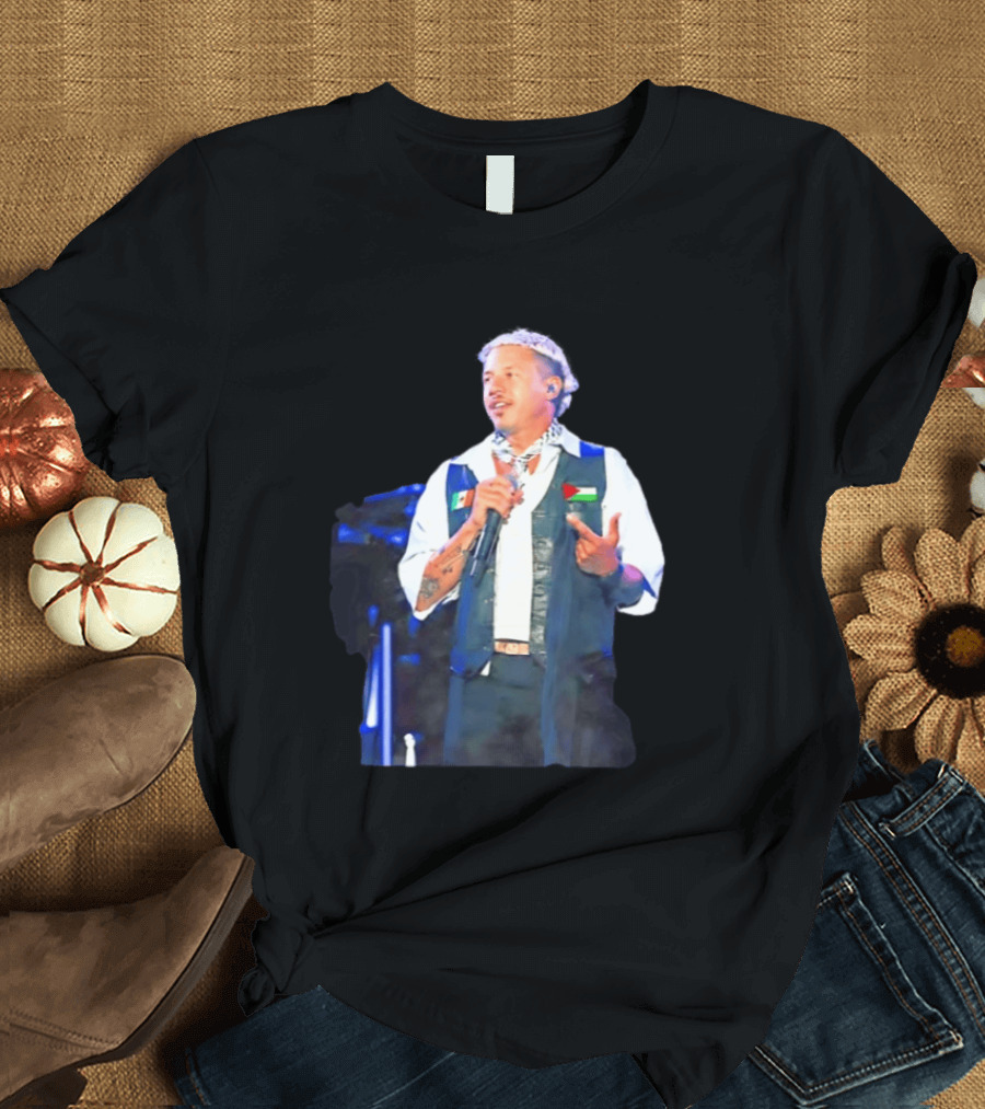 Macklemore Live Performance Vest With Flag Patches T-Shirt