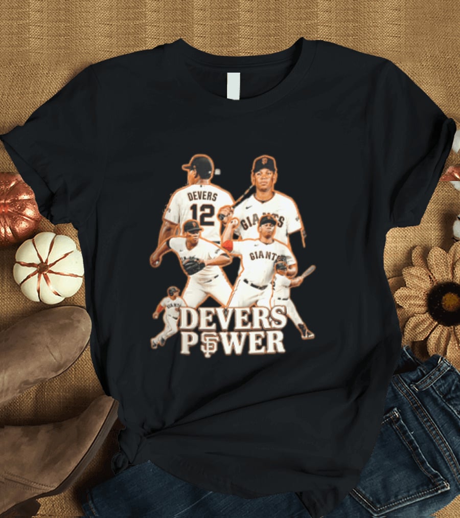San Francisco Giants Devers Power Baseball Player Action Poses T-Shirt