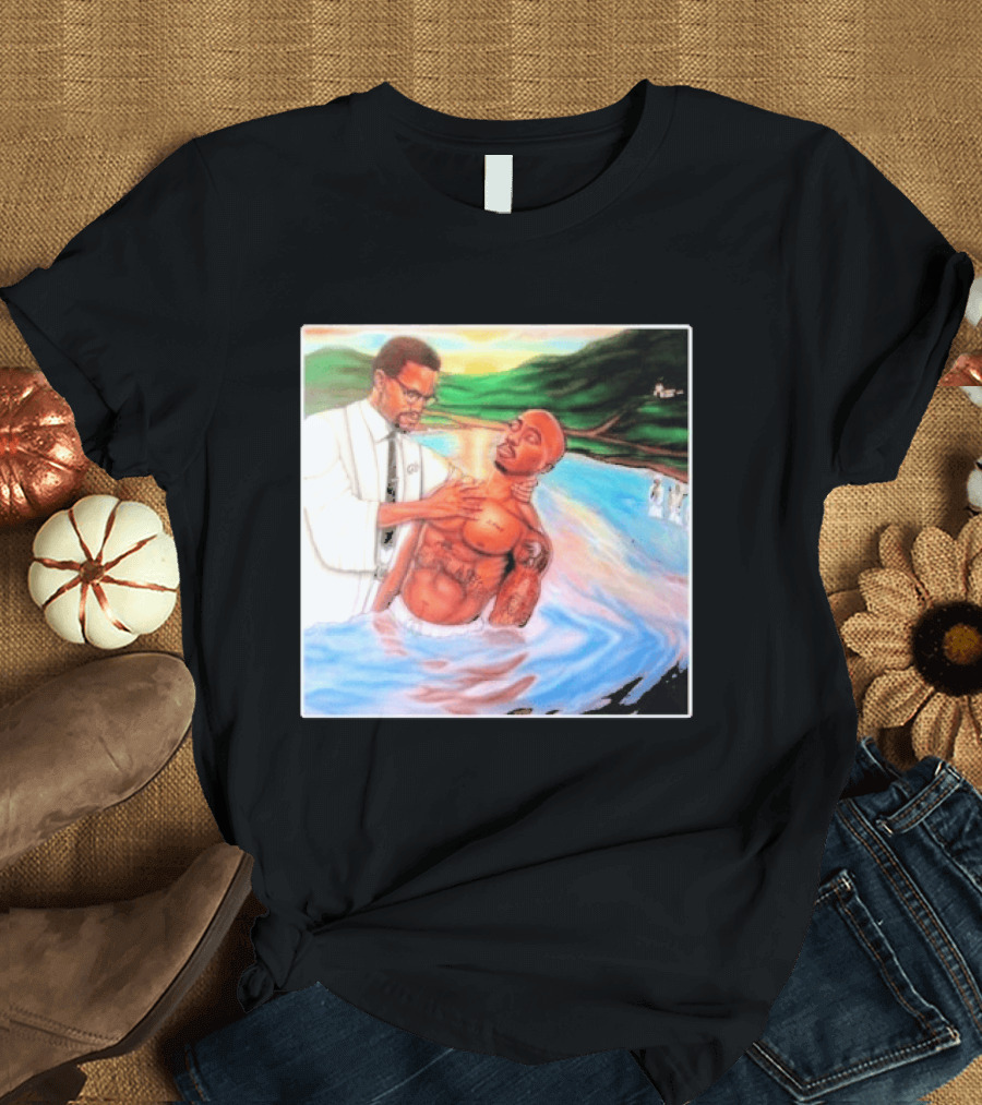 Tupac Shakur Baptism Imagery With Spiritual Symbolism T-Shirt
