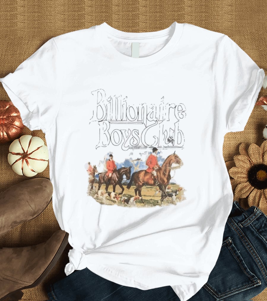 Billionaire Boys Club Equestrian Scene With Hunting Riders And Dogs T-Shirt