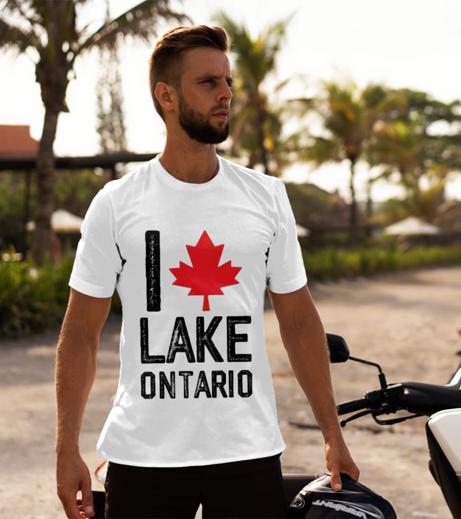 I Love Lake Ontario Maple Leaf Canada T-Shirt