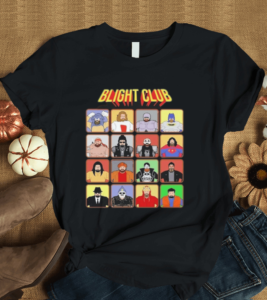 Blight Club Blighty Bunch Iconic Characters Ensemble T-Shirt