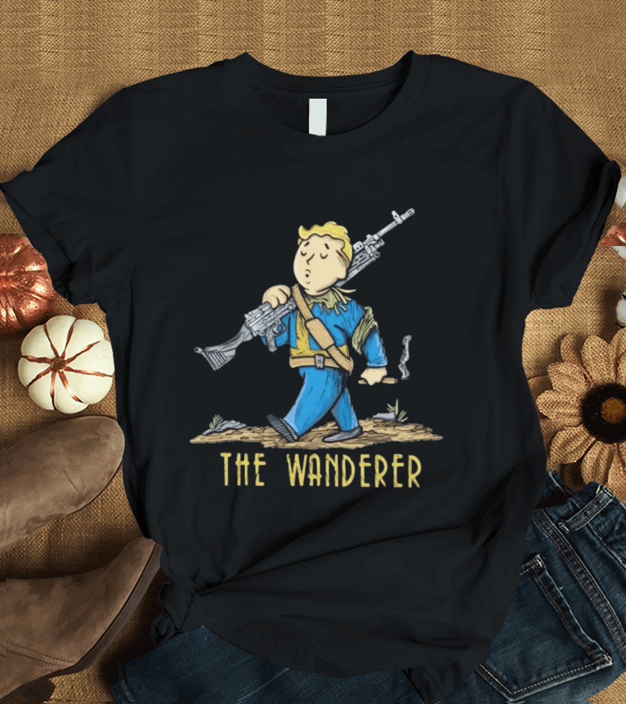 Fallout Vault Boy Wanderer Video Game T-Shirt