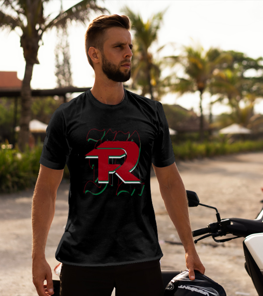 Fuerza Regida En Vivo Black FR Red And Green Mexican Flag T-Shirt