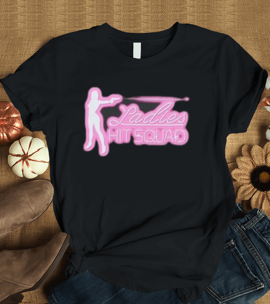 Corteiz Store Ladies Hit Squad Baby Silhouette Pink Neon T-Shirt