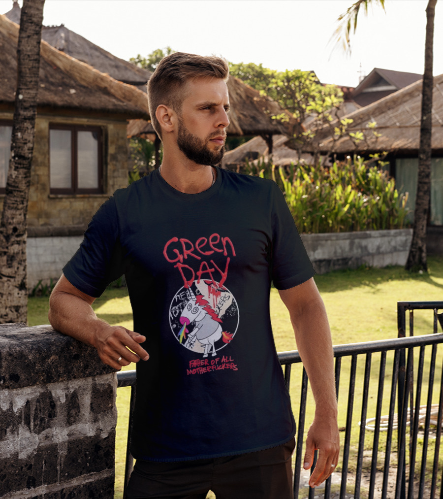 Green Day Father Of All Motherfuckers Unicorn Rainbow Cupcake T-Shirt