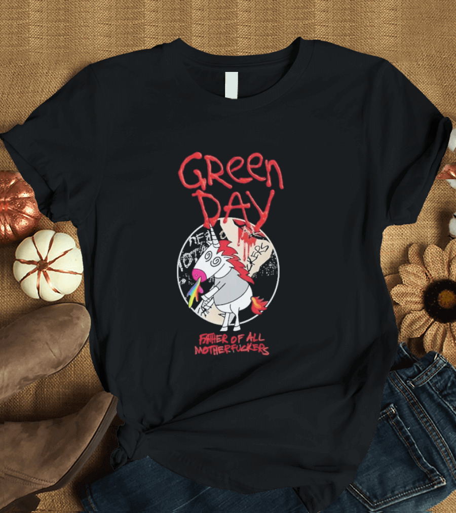 Green Day Father Of All Motherfuckers Unicorn Rainbow Cupcake T-Shirt