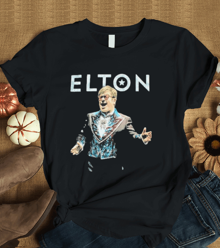 Elton John Glitter Sequin Jacket T-Shirt