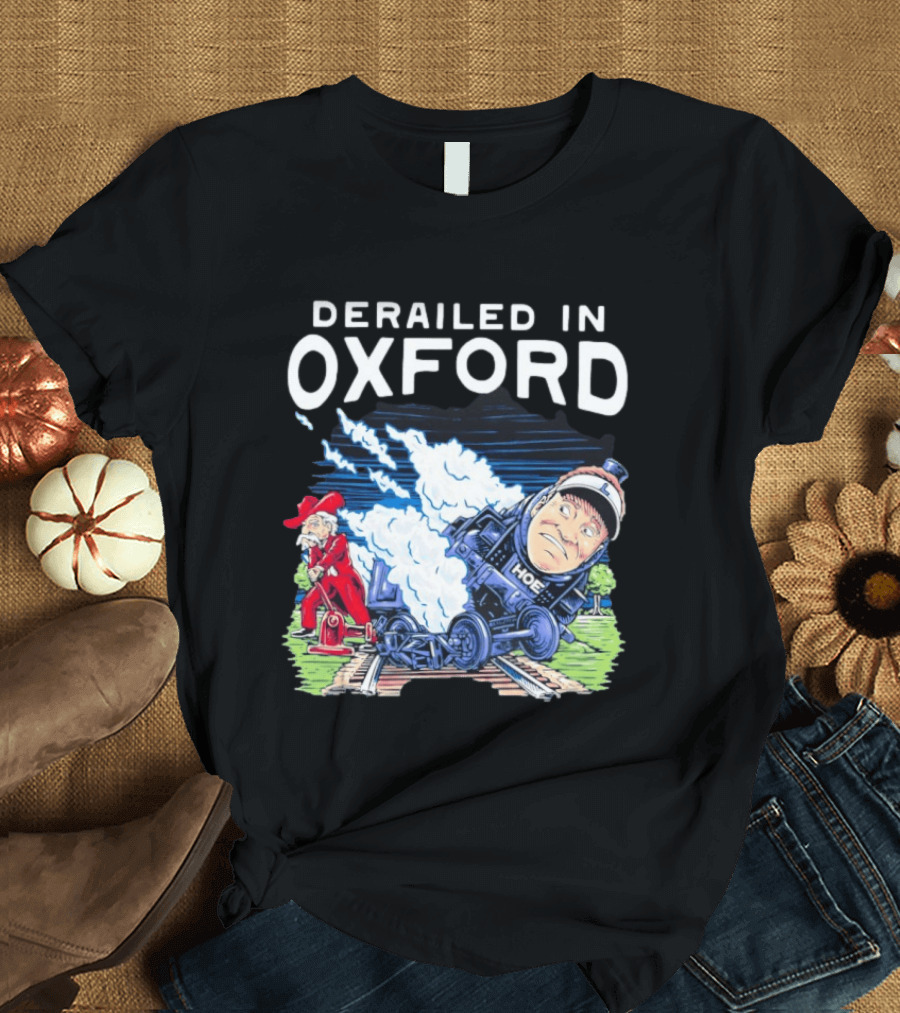 Derailed In Oxford Ole Miss Rebels Train Image T-Shirt