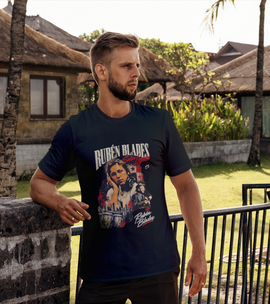 Rubén Blades Salsa Legend Panama City Skyline Musical Legacy T-Shirt