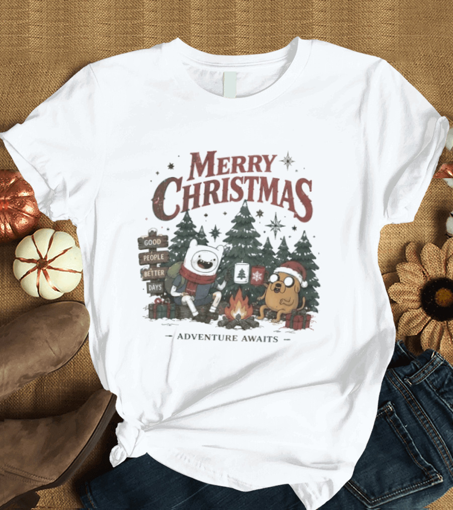 Adventure Time Merry Christmas Do People Better Adventure Awaits T-Shirt