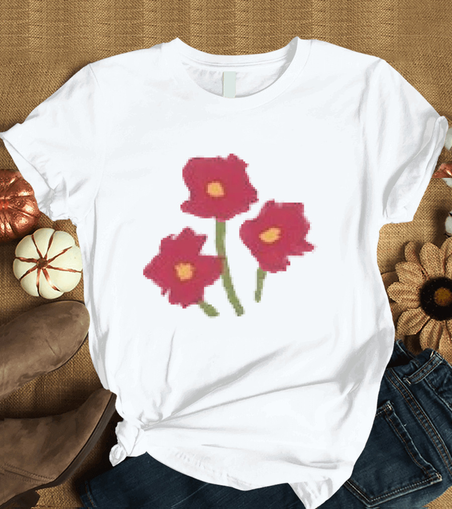 Ellie Holcomb Flowers For No Reason Red Poppies T-Shirt