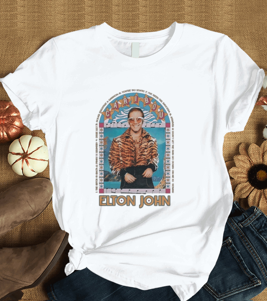 Elton John Caribou I've Seen The Saucers Retro Style Music T-Shirt