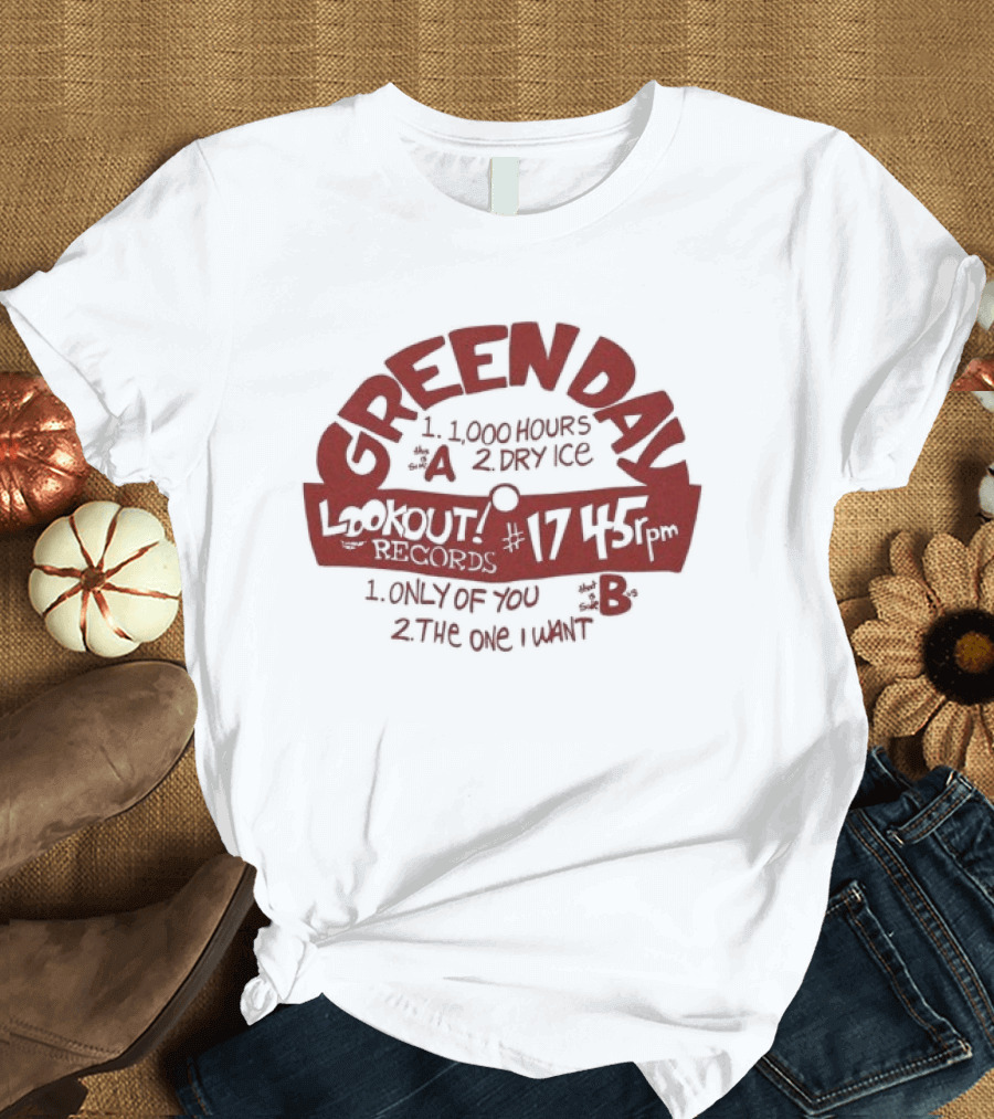 Green Day 1000 Hours Lookout Records Love Of You 17 445 2 Stuff One Mind T-Shirt