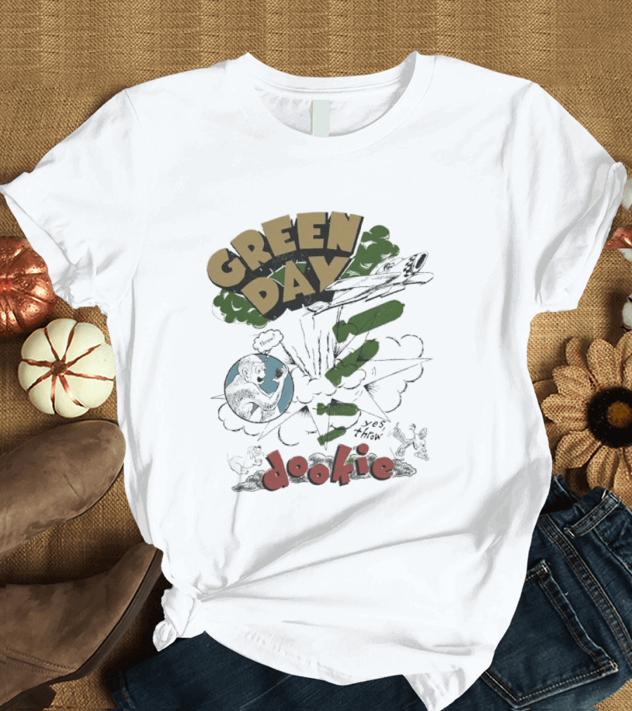 Green Day Dookie Explosion Earth Juniors Throw T-Shirt