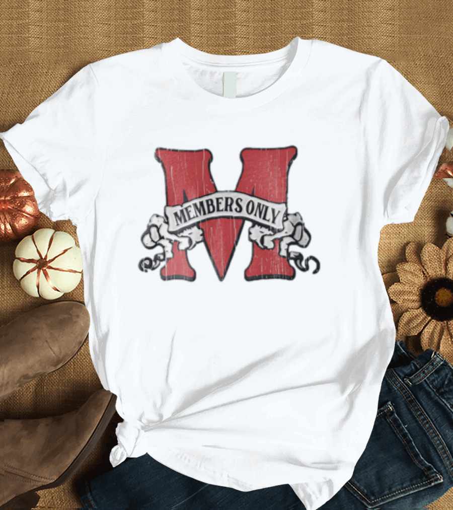Members Only Red M Banner Chains T-Shirt