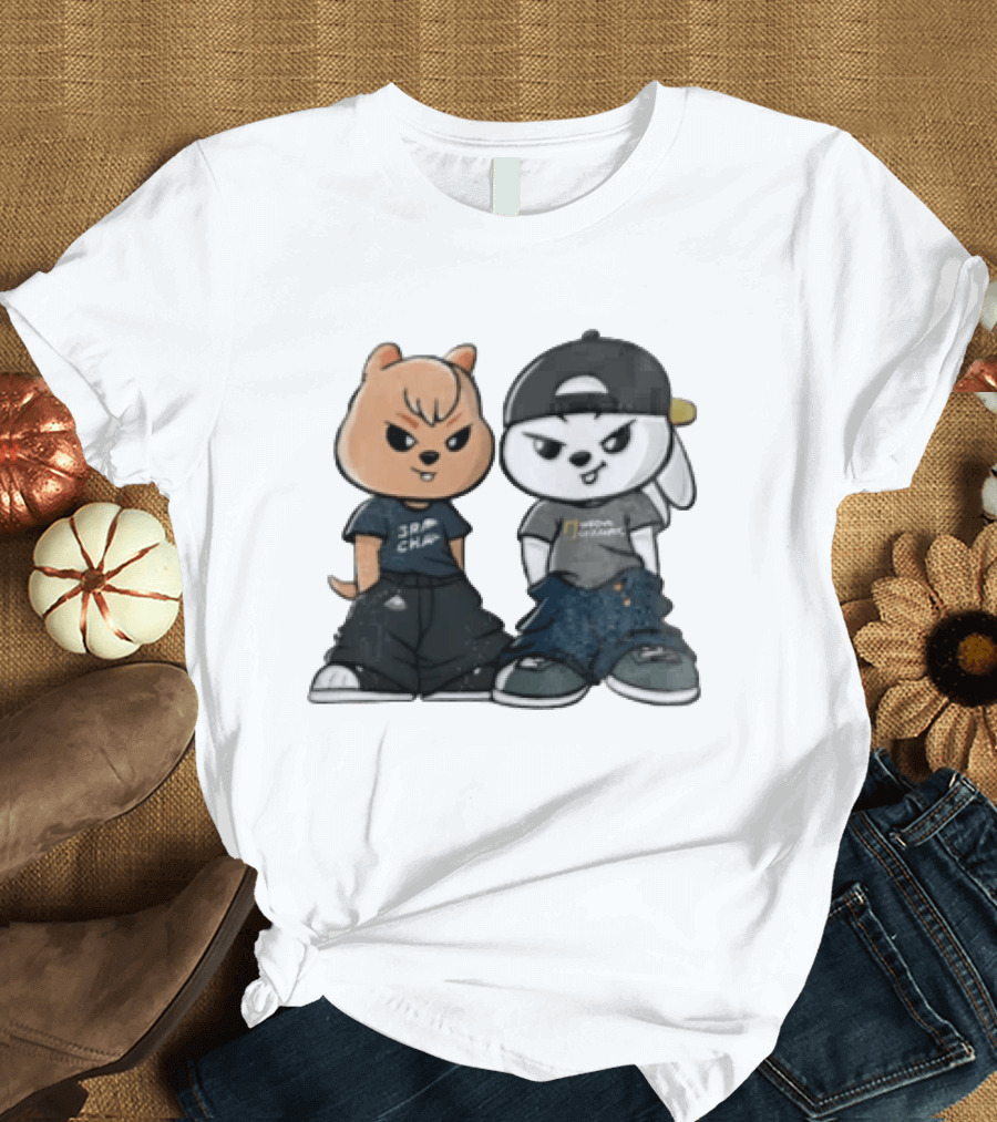 SKZOO Stray Kids Characters Han Quokka Leebit Streetwear T-Shirt