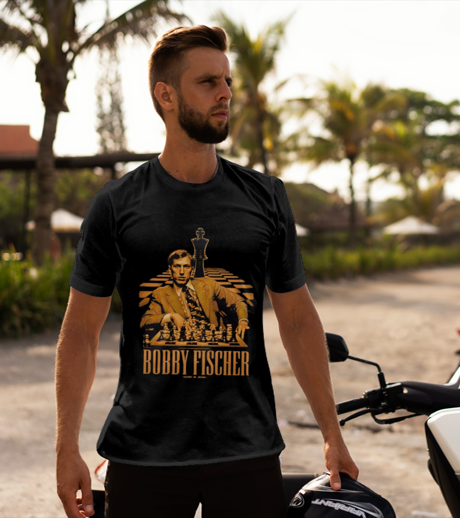 Bobby Fischer Chess Grandmaster Iconic Pose T-Shirt