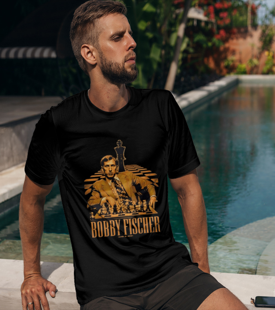 Bobby Fischer Chess Grandmaster Iconic Pose T-Shirt