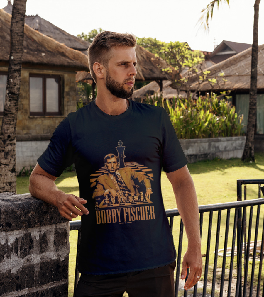 Bobby Fischer Chess Grandmaster Iconic Pose T-Shirt