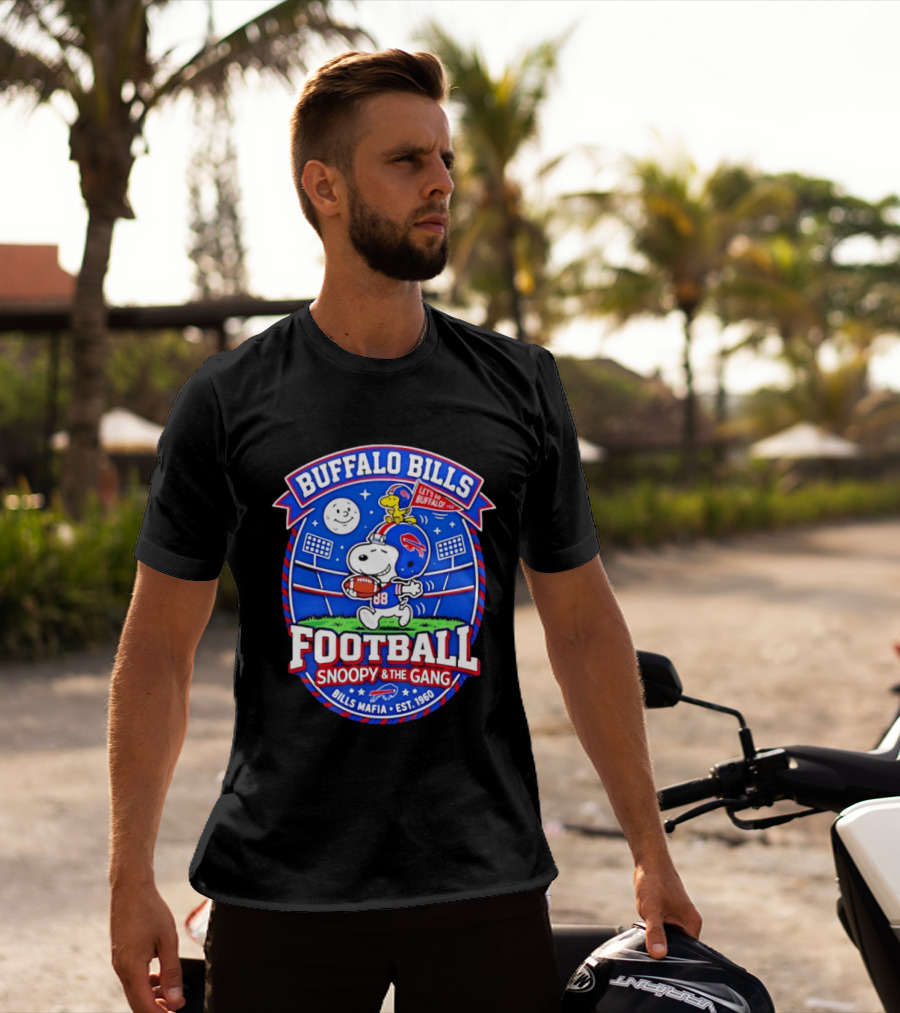 Buffalo Bills Football Snoopy & The Gang Bills Mafia Est 1960 Let's Go Buffalo T-Shirt