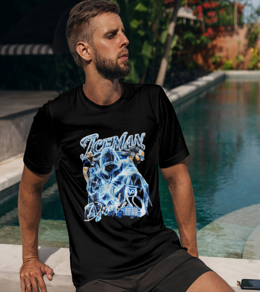 Drake Iceman 2026 Halloween Blue Neon T-Shirt